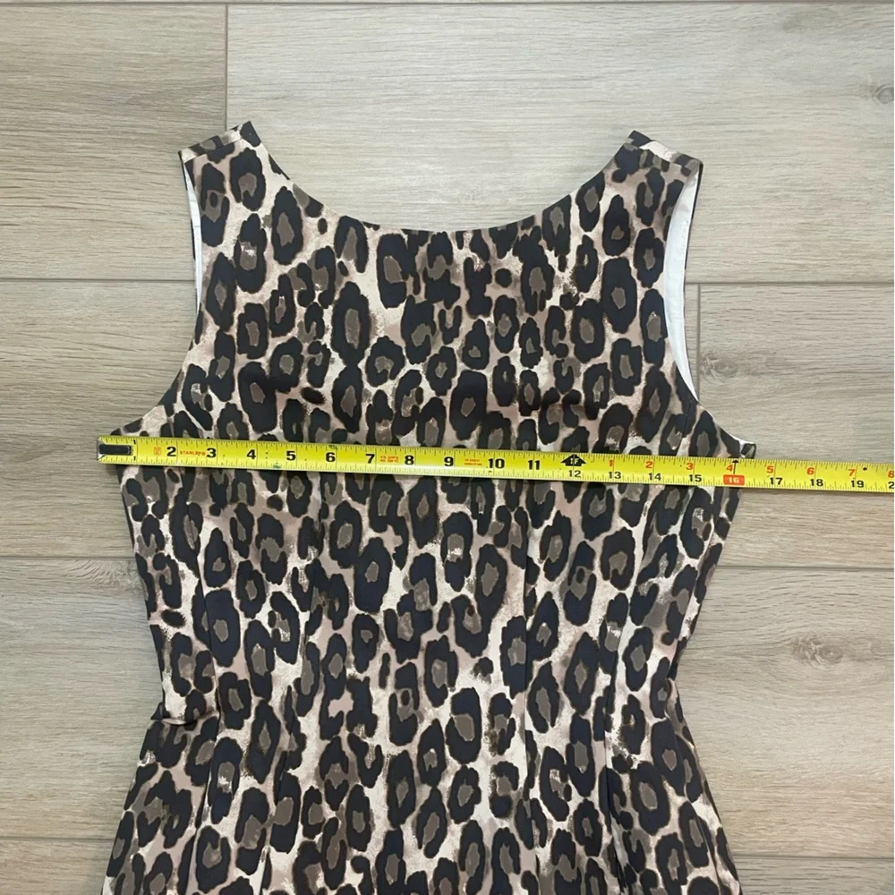 kate spade New York leopard print cotton silk blend sheath dress size 2